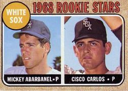 1968 Topps Baseball Cards      287     Rookie Stars-Mickey Abarbanel RC-Cisco Carlos RC